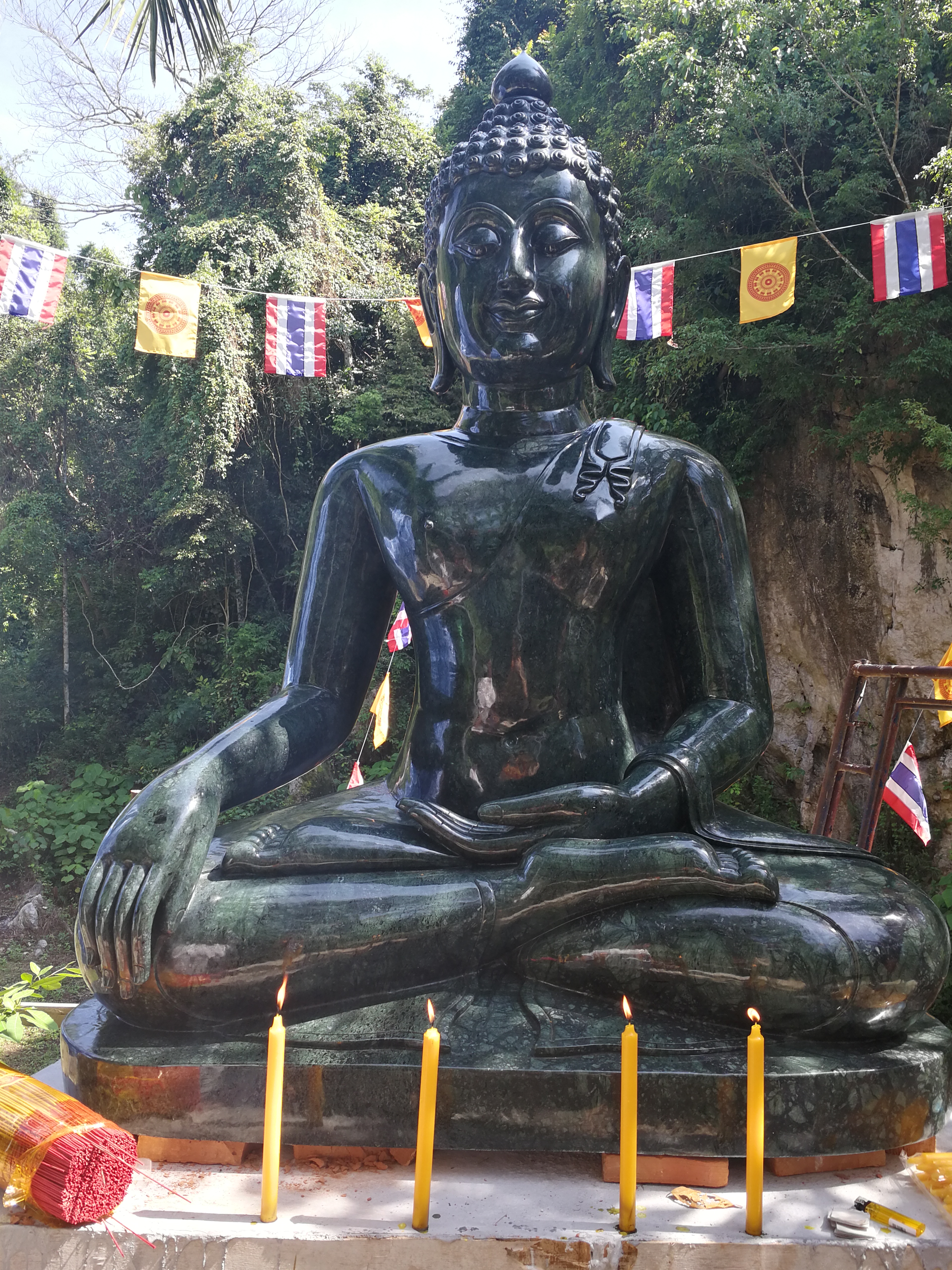 SOLD Thai Brass Standing Buddha in Abhaya Mudra 63
