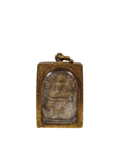 Luang Phor Parn amulet 龙婆班, Buddha meditating on a rooster.