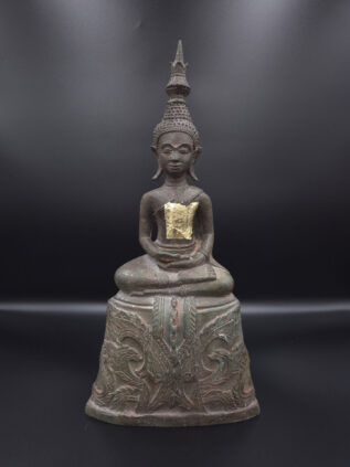 Lanna Style Bronze Seated Meditation Buddha Thai Buddha Statue – 35 cm