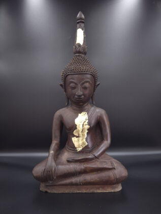 Sukhothai Style Bronze Earth-Touching Buddha Thai Buddha Statue – 43 cm