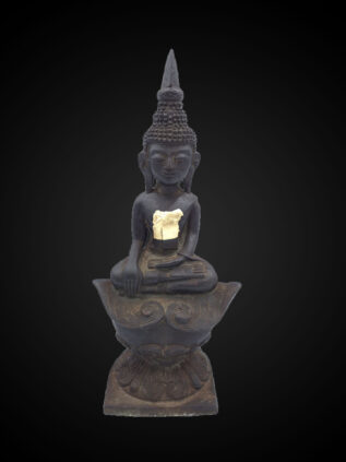 Lanna Style Bronze Seated Shakyamuni Buddha Statue – 34 cm