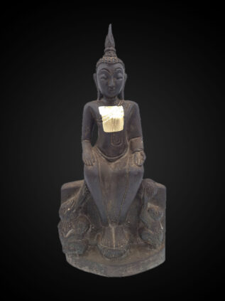 Northern Tai Style Bronze Wednesday Buddha with Elephant and Rat – 33 cm