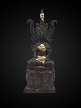Burmese Style Jambupati Crowned Buddha Statue – 35 cm