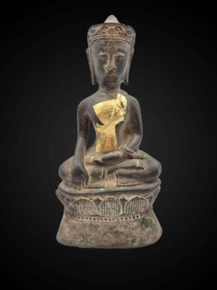 Laos Style Bronze Seated Meditation Buddha – 25 cm