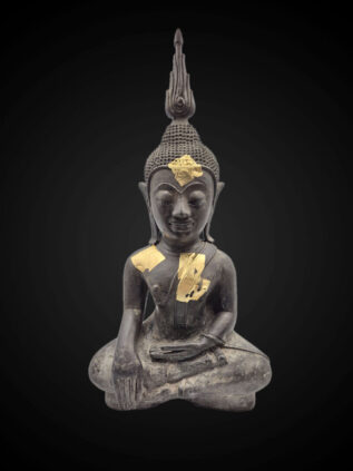 Ayutthaya Style Bronze Seated Meditation Buddha – 46 cm