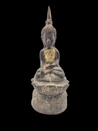 Sukhothai Style Bronze Seated Meditation Buddha – 29 cm
