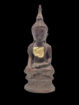 Shan Style Bronze Seated Buddha – 30 cm