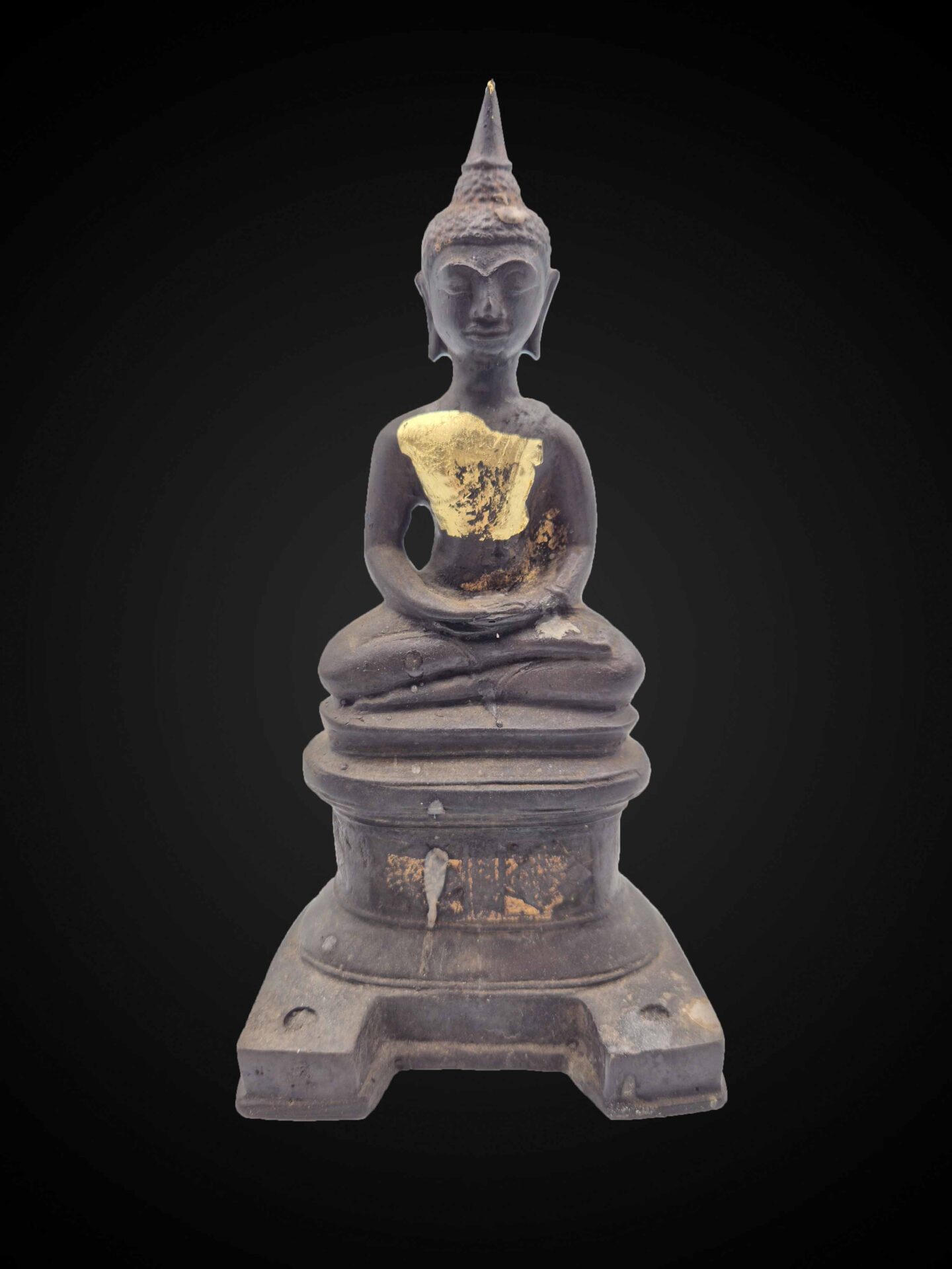 Sukhothai Style Bronze Meditation Buddha – 23 cm