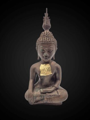 Ayutthaya Style Bronze Earth-Touching Buddha Statue – 27 cm