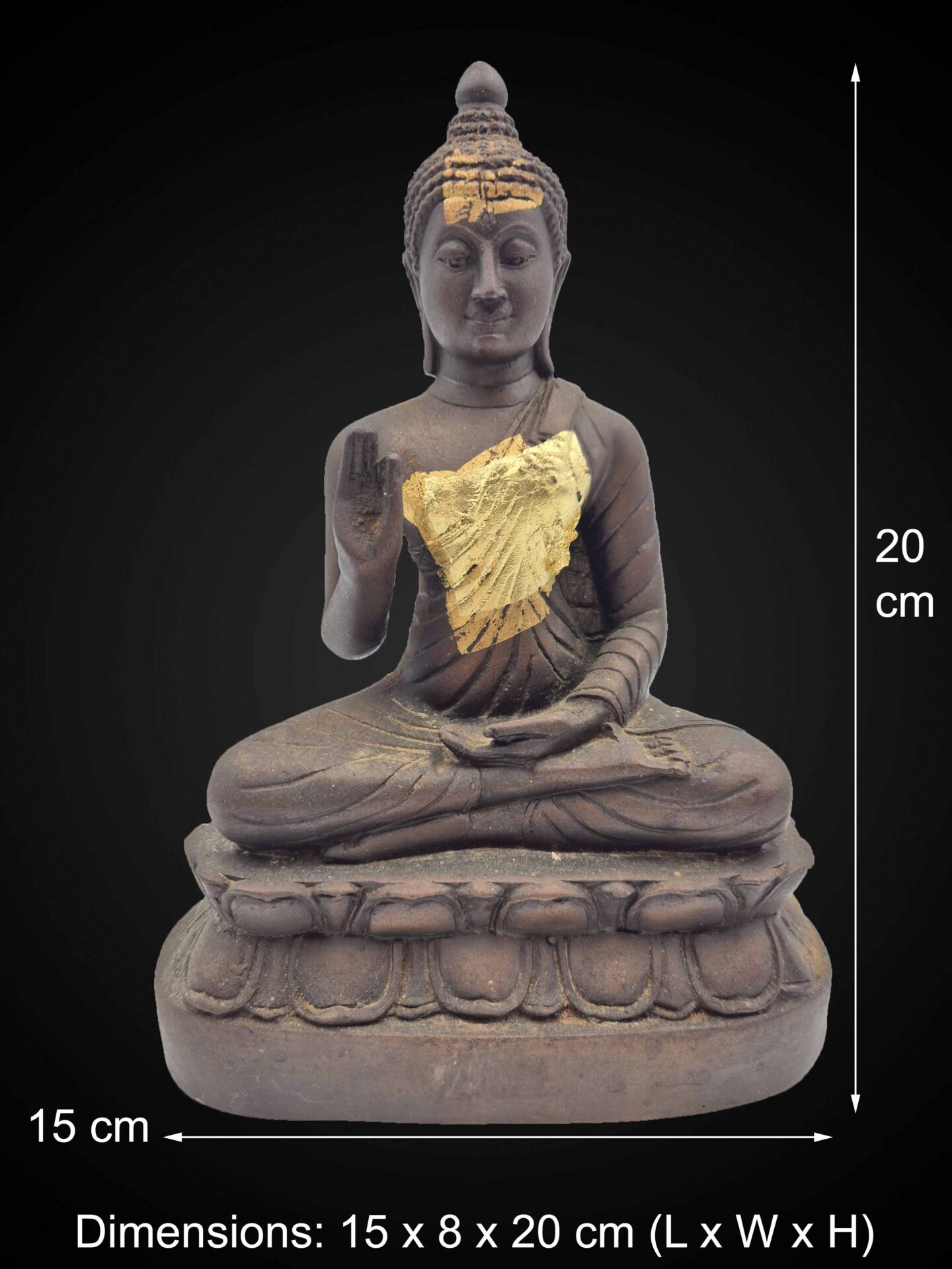Thai Meditation Buddha Statue in Abhaya Mudra – 20 cm - Image 2