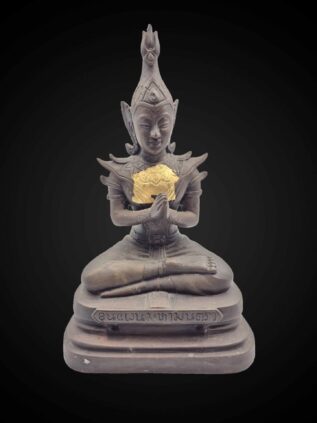 Thai Khun Paen Style Bronze Devotional Figure – 26 cm