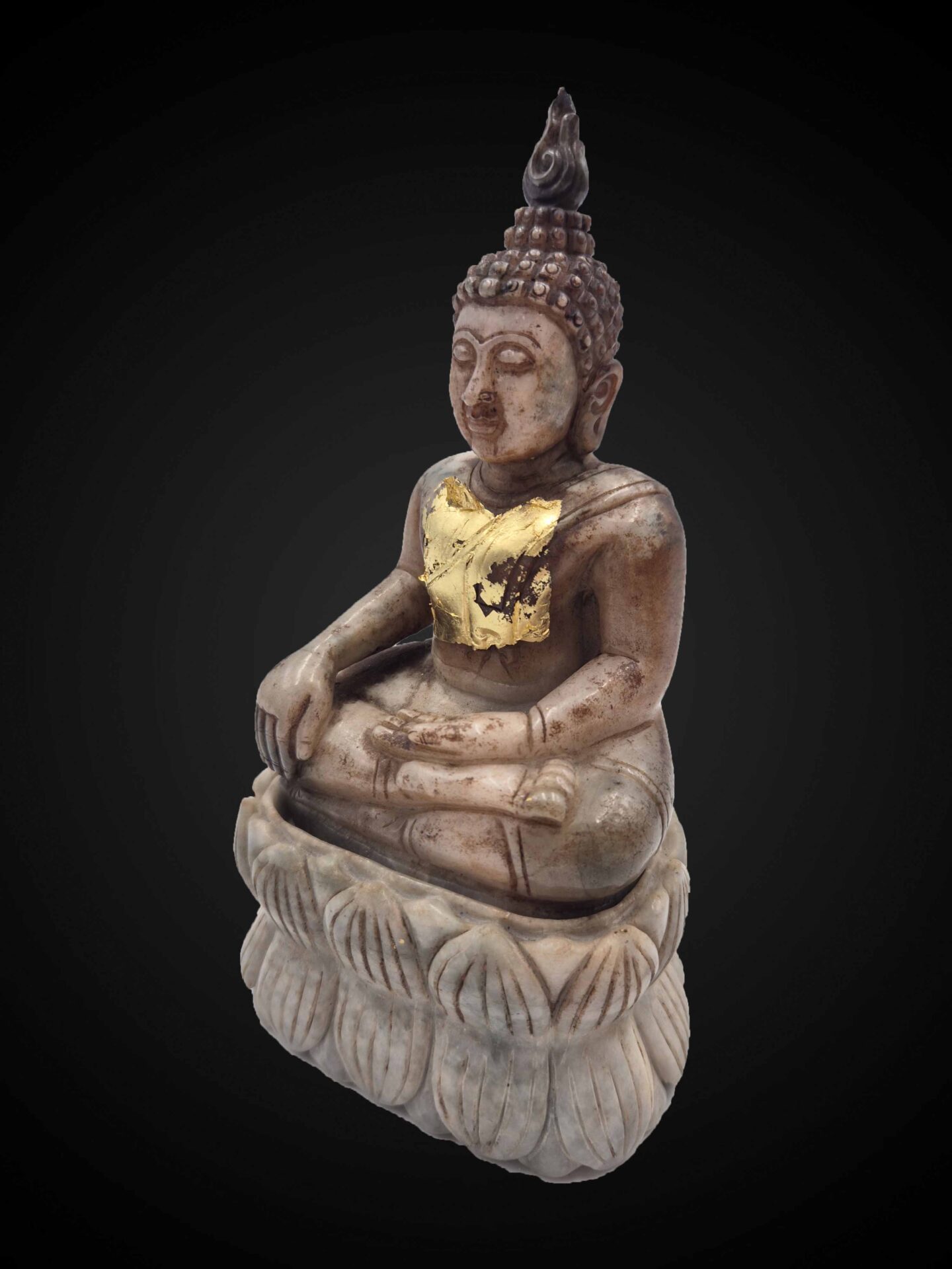 Thai Jade Buddha Statue in Earth-Touching Posture – 18 cm - Image 4
