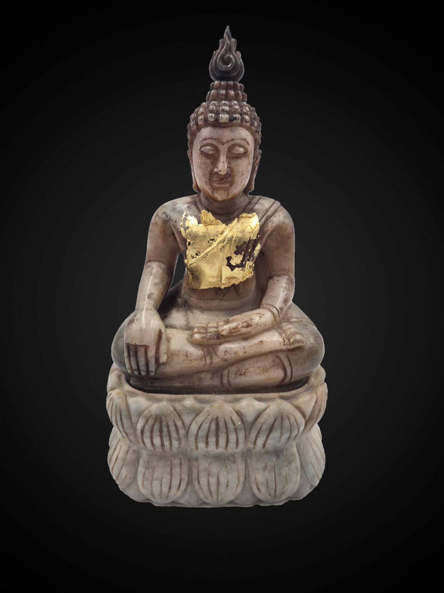 Thai Jade Buddha Statue in Earth-Touching Posture – 18 cm