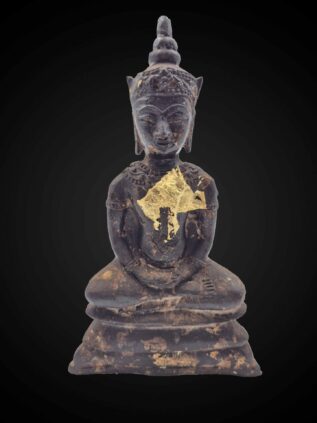 Thai Phra Ngan Statue – Khmer-Influenced Folk Devotional Figure 23 cm