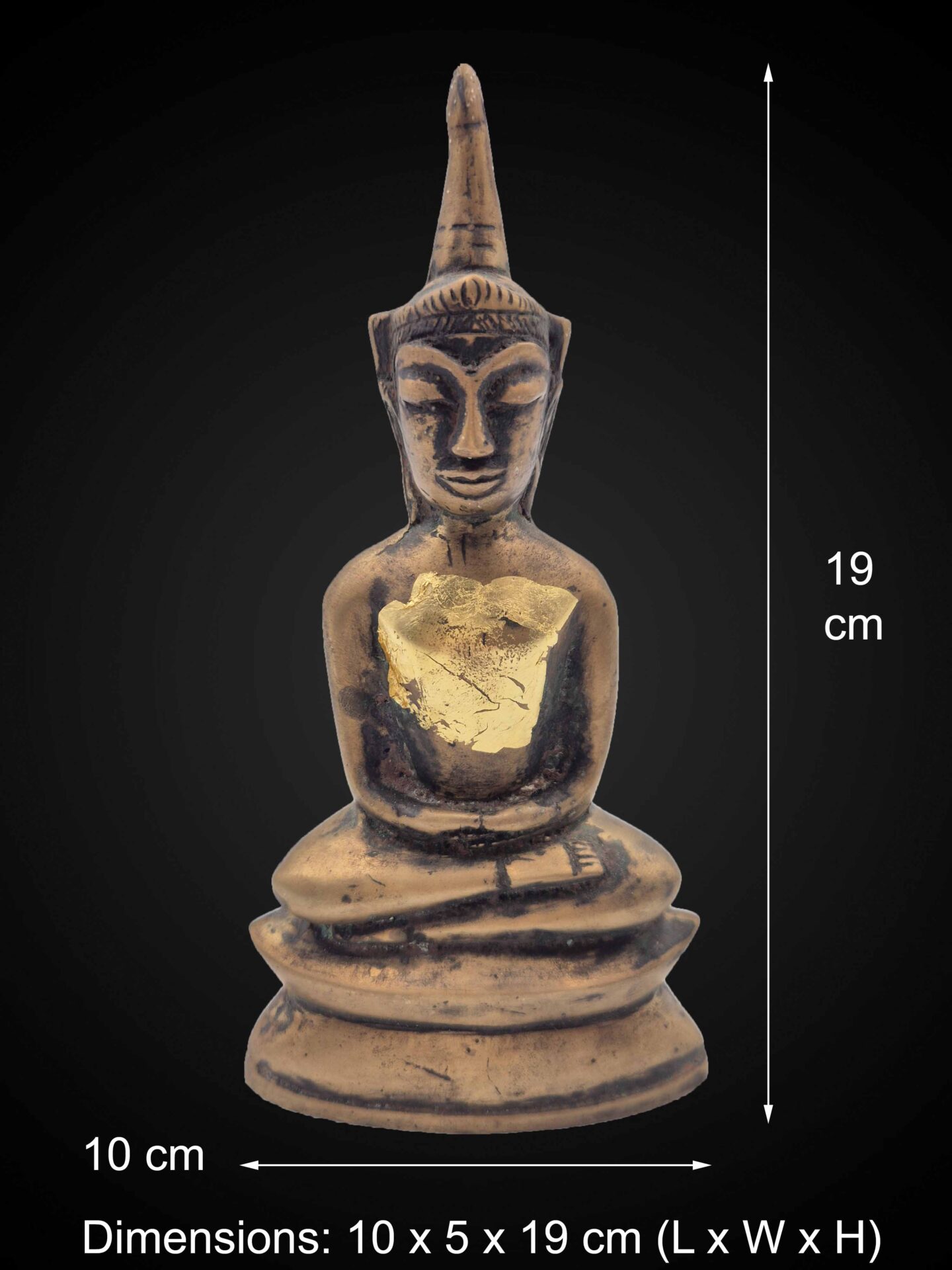 Thai Phra Ngan Statue – Sukhothai-Inspired Folk Devotional Figure 19 cm - Image 2