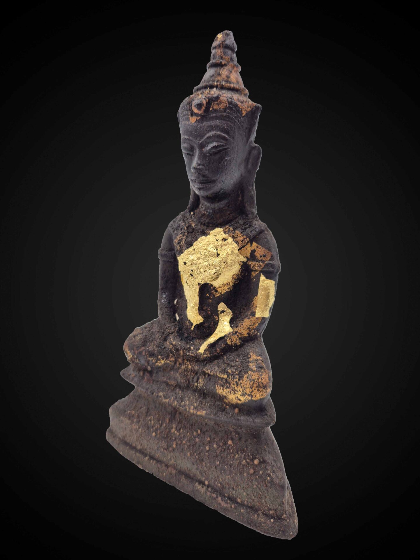 Thai Phra Ngan Statue – Aged Sukhothai-Inspired Devotional Figure 19 cm - Image 3