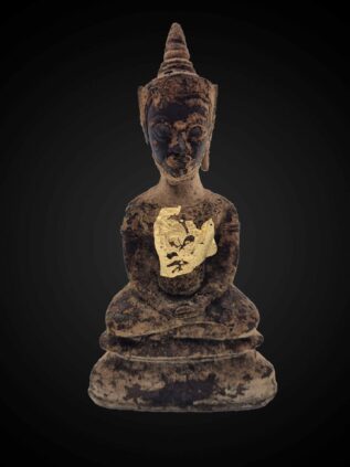 Thai Phra Ngan Statue – Weathered Sukhothai-Inspired Devotional Figure 19 cm