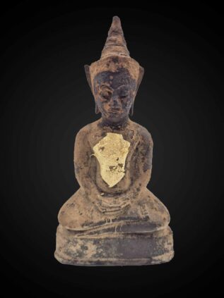 Thai Phra Ngan Statue – Aged Sukhothai-Inspired Devotional Figure 18 cm