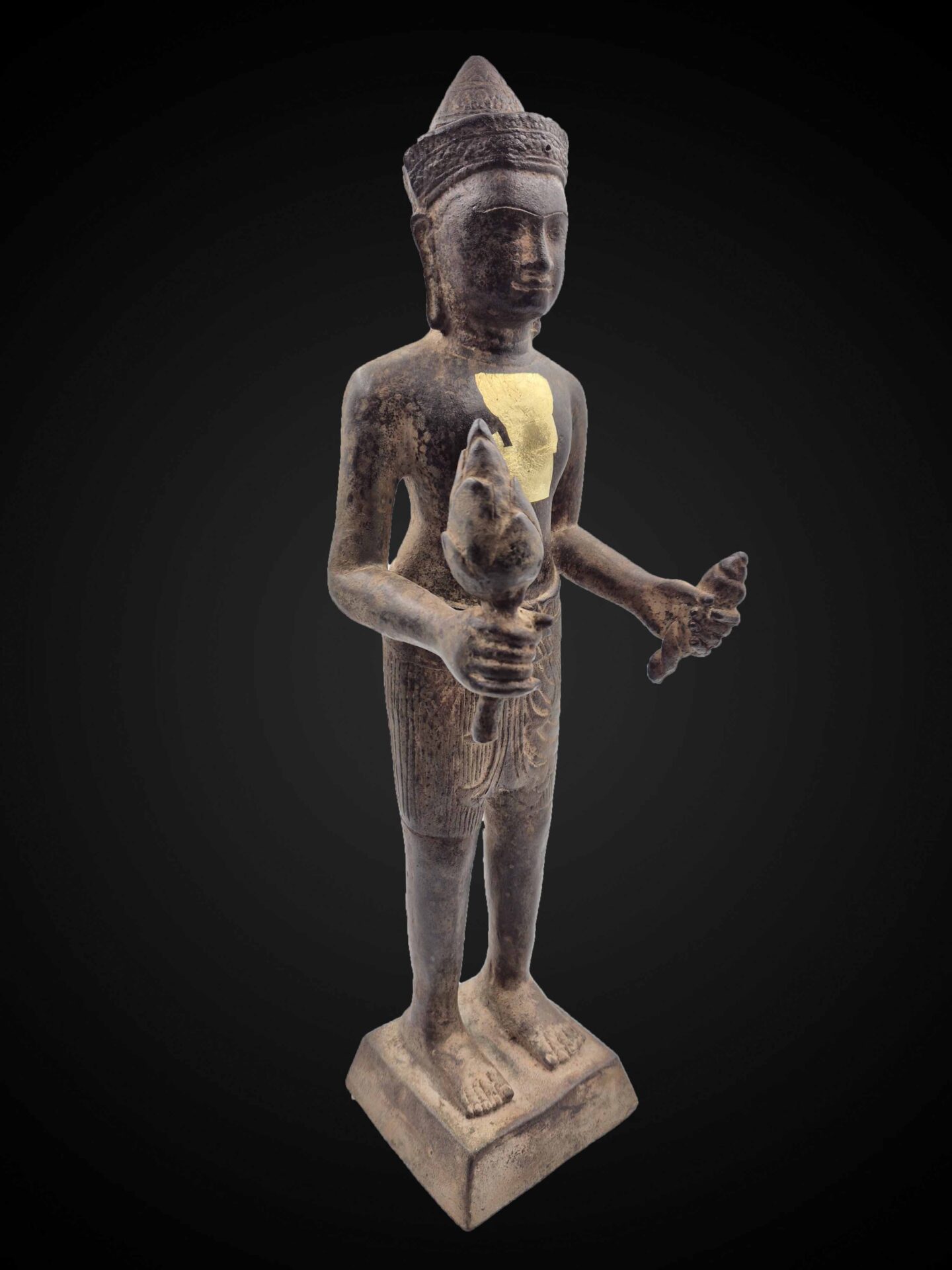 Angkor Style Bronze Standing Vishnu Figure – 49 cm - Image 3