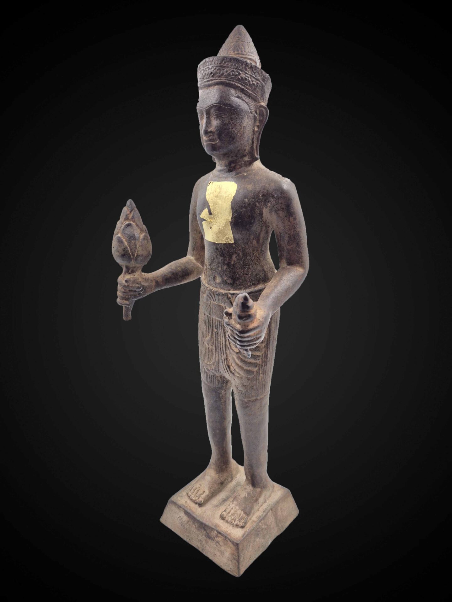 Angkor Style Bronze Standing Vishnu Figure – 49 cm - Image 4