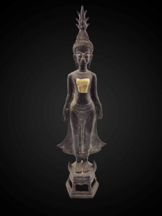 Sukhothai-Inspired Bronze Standing Buddha – 51 cm