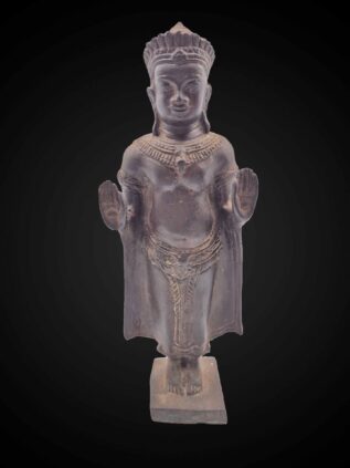 Khmer Style Bronze Standing Devotional Figure – 30 cm