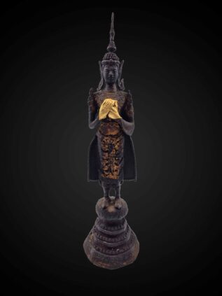 Rattanakosin Style Bronze Standing Buddha – 39 cm