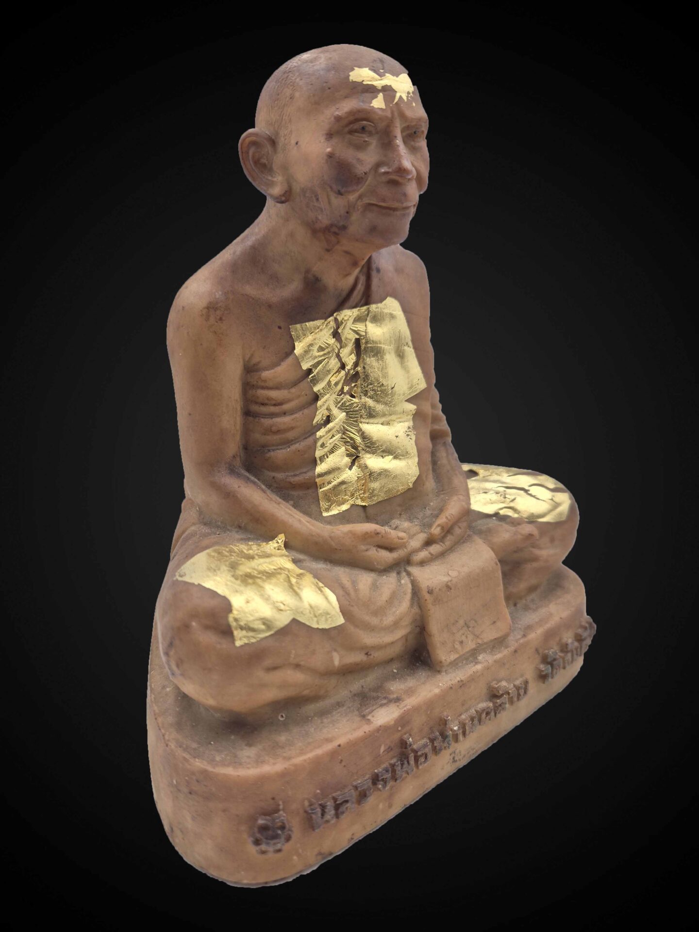 Luang Phor Kai Seated Monk Statue on Rectangular Base – 20 cm - Image 3