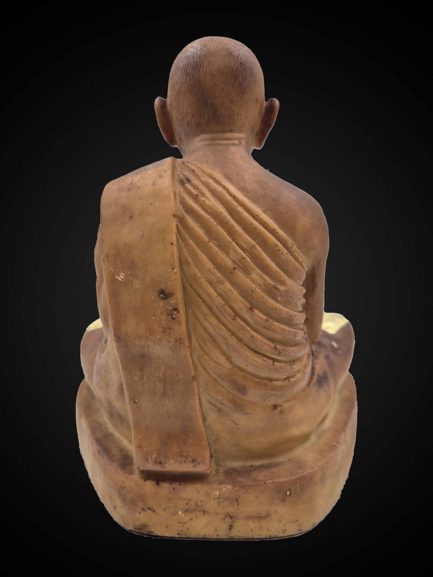 Luang Phor Kai Seated Monk Statue with Devotional Gold Leaf – 20 cm - Image 5