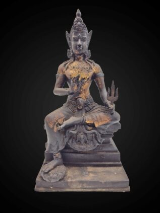 Thai Bronze Lord Indra (Phra In) on Erawan – 29 cm