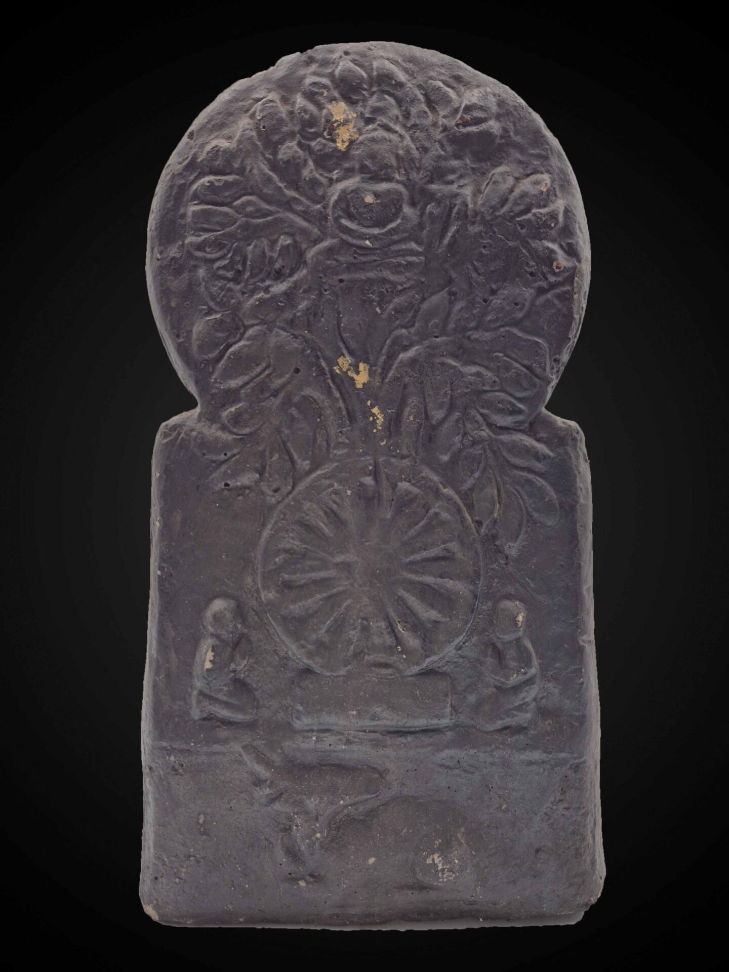 Dvaravati Style Bronze Tablet Style Buddha – 16 cm - Image 5