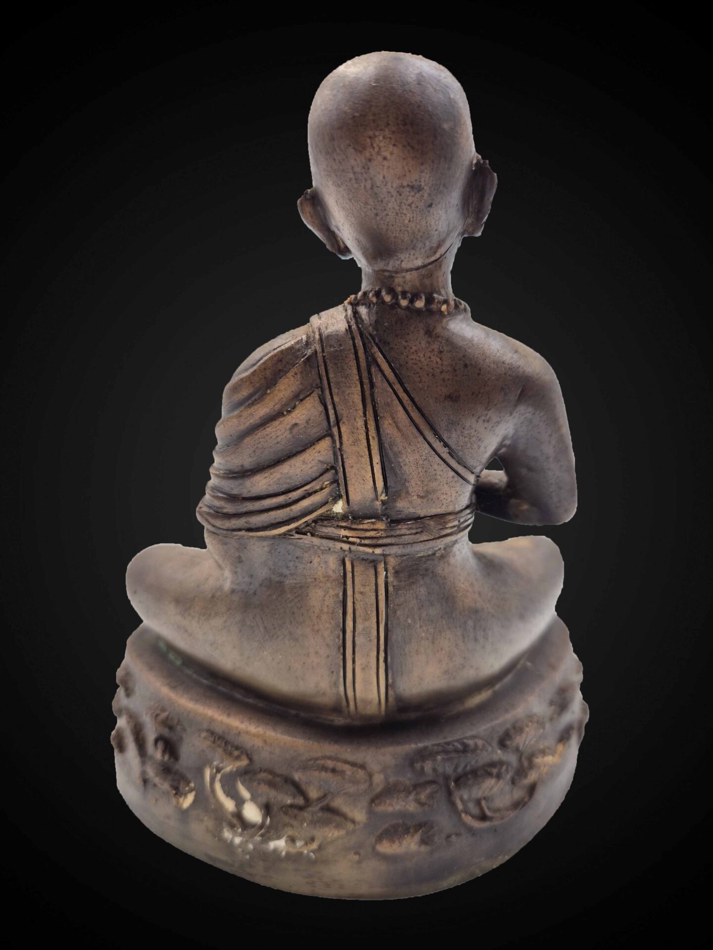 Thai Bronze Phra Upakut Statue – 17 cm - Image 5