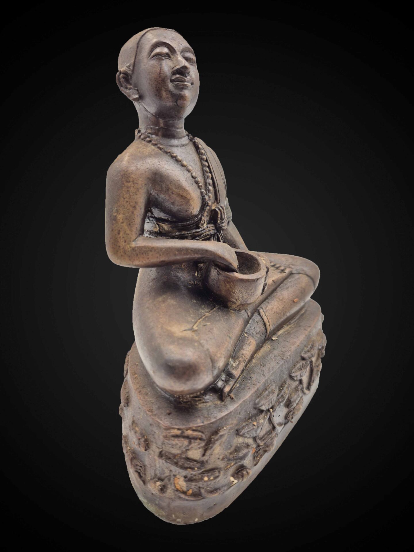 Thai Bronze Phra Upakut Statue – 17 cm - Image 3