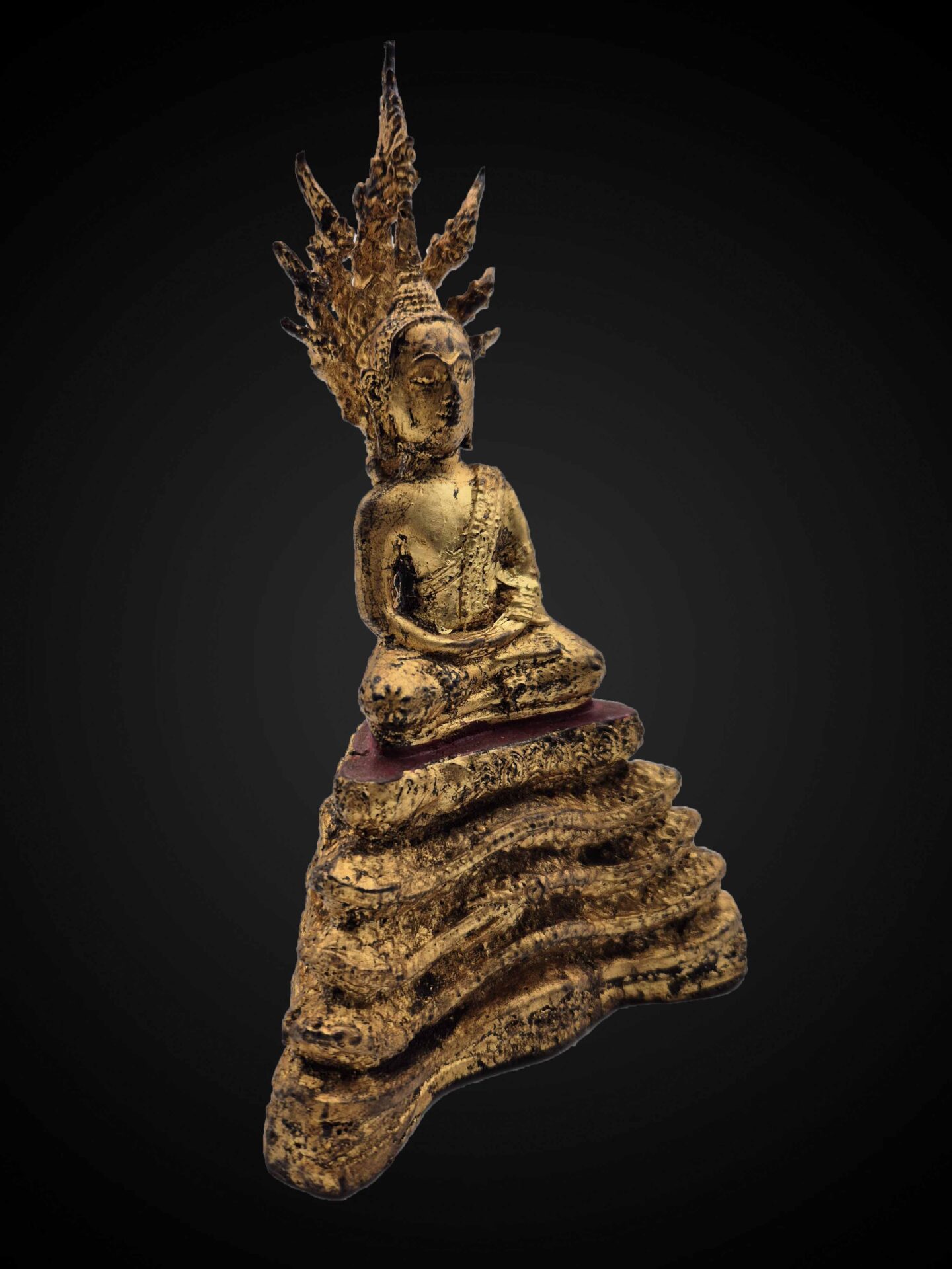 Rattanakosin Style Gilt Phra Nak Prok Buddha – 18 cm - Image 3