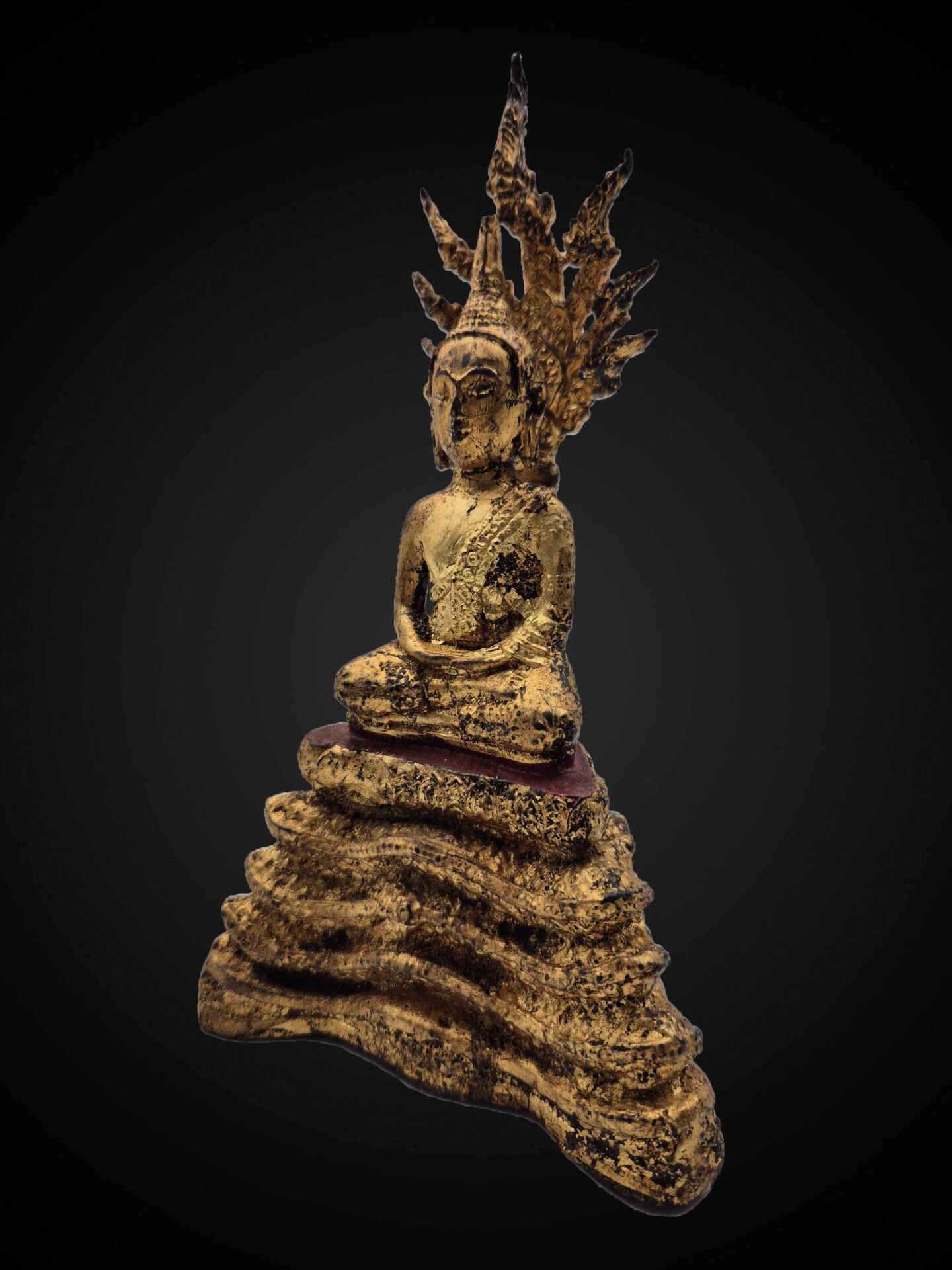 Rattanakosin Style Gilt Phra Nak Prok Buddha – 18 cm - Image 4