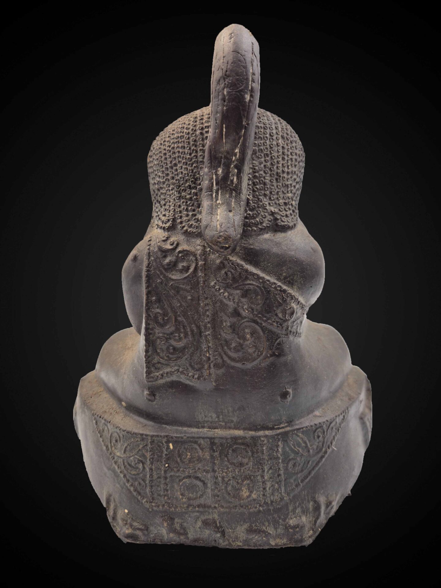 Shan Style Bronze Earth-Touching Phra Upkaut – 24 cm - Image 5